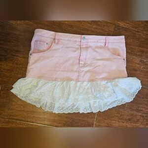 Sugar Thrillz Sweet Honeybee Denim Mini Skirt - XXL